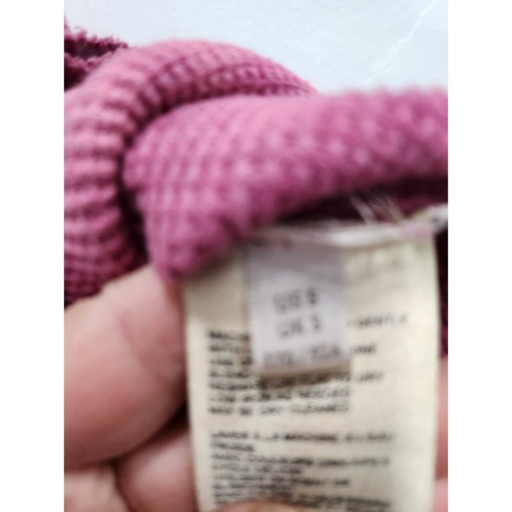 Anthropologie Maeve Womens Top Small Pink Tie Dye Thermal Cowl Neck BOHO - Picture 5 of 9